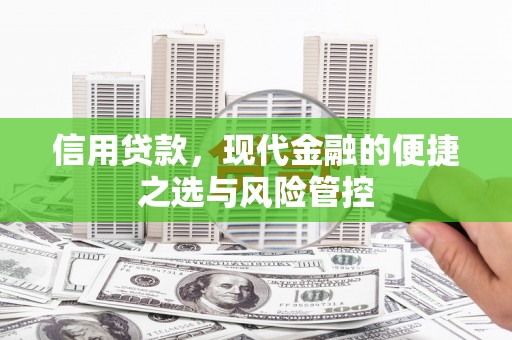 普兰店信用贷款，现代金融的便捷之选与风险管控