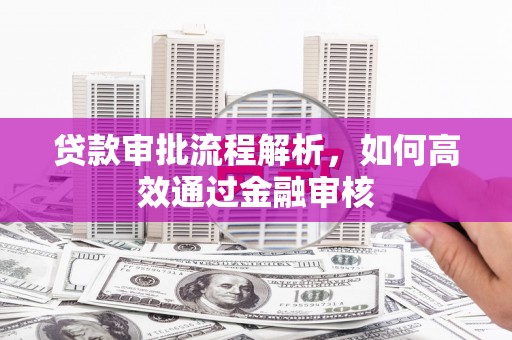 普兰店贷款审批流程解析，如何高效通过金融审核