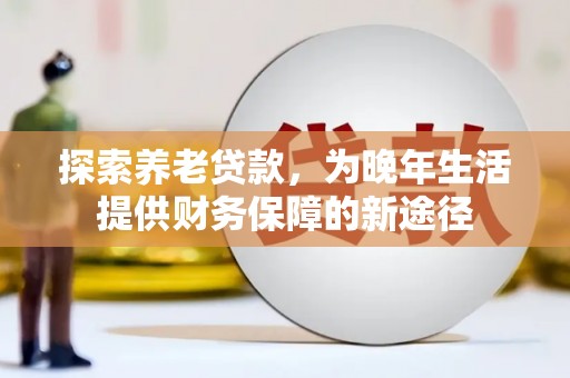 普兰店探索养老贷款，为晚年生活提供财务保障的新途径