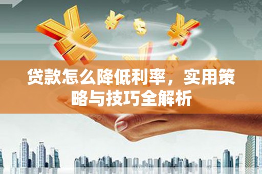 普兰店贷款怎么降低利率，实用策略与技巧全解析