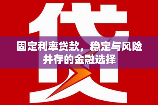 普兰店固定利率贷款，稳定与风险并存的金融选择