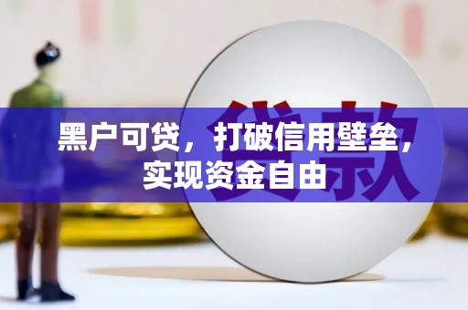 普兰店黑户可贷，打破信用壁垒，实现资金自由