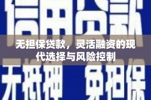 普兰店无担保贷款，灵活融资的现代选择与风险控制