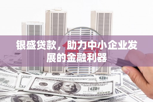 普兰店银盛贷款，助力中小企业发展的金融利器