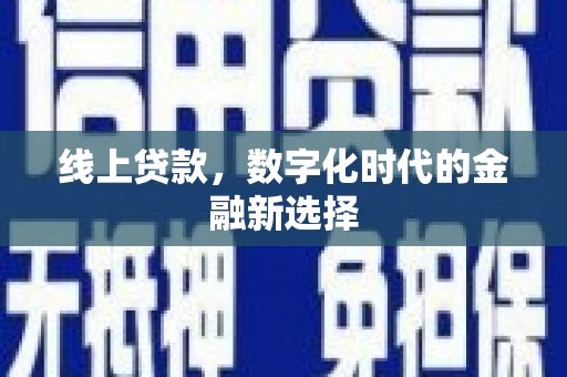 普兰店线上贷款，数字化时代的金融新选择
