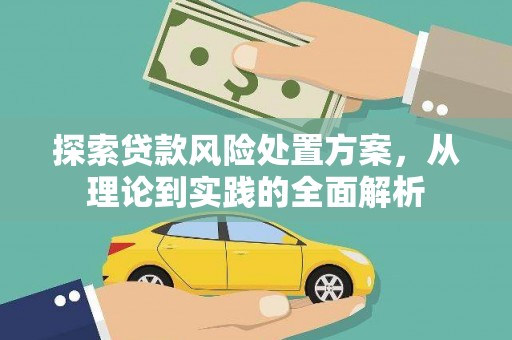 普兰店探索贷款风险处置方案，从理论到实践的全面解析