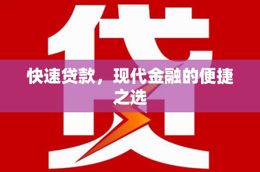 普兰店快速贷款，现代金融的便捷之选