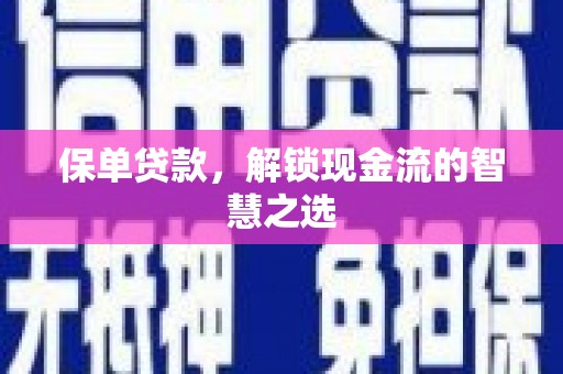 普兰店保单贷款，解锁现金流的智慧之选