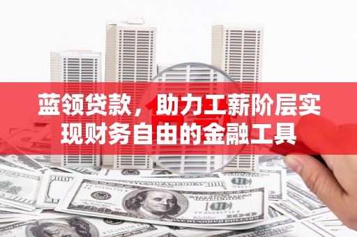 普兰店蓝领贷款，助力工薪阶层实现财务自由的金融工具