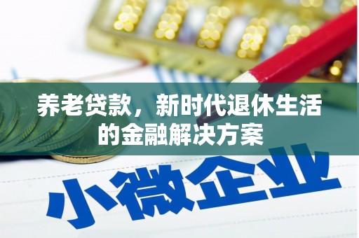 普兰店养老贷款，新时代退休生活的金融解决方案