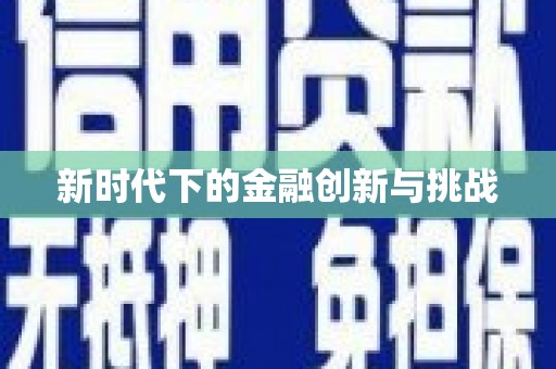 普兰店新时代下的金融创新与挑战