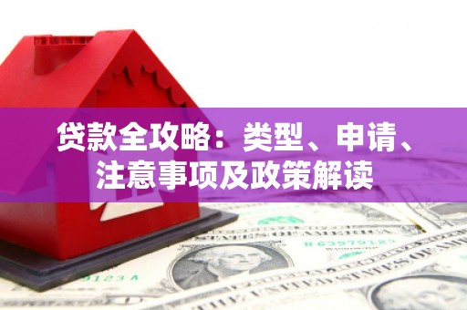 普兰店贷款全攻略：类型、申请、注意事项及政策解读